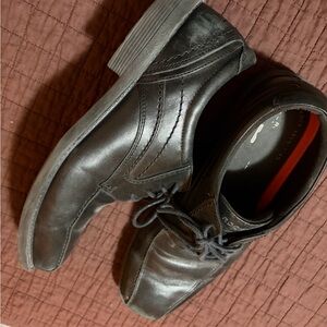 Black Men's Leather Lace-Up Dress Shoes